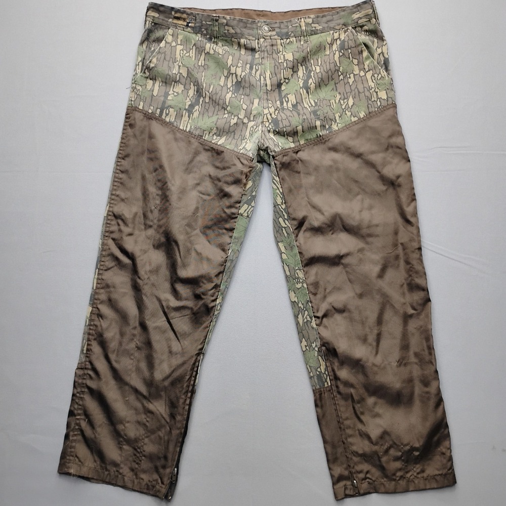 Winchester Mens Trebark Camo Nylon Brush Pants Hunting Trousers 42x30 Camouflage